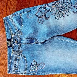 Embellished flare jeans - size 9 junior
